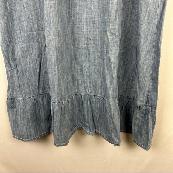 Double D ranch linen blend denim maxi skirt size 4 western - Picture 3 of 8